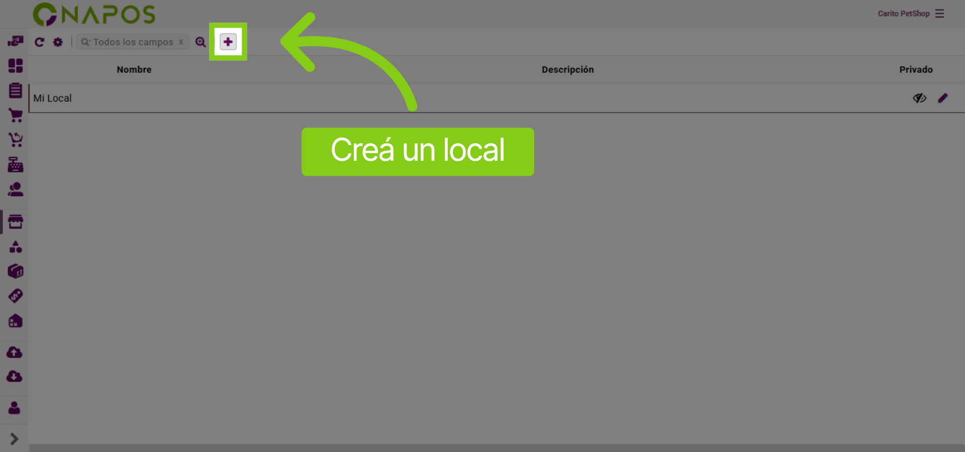 Crear un local